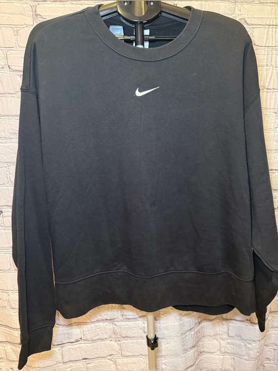 Nike Sweaters - Nike Black Crewneck Sweatshirt with White Swoosh
